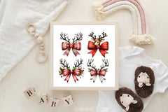 Christmas Reindeer Bow Clipart Bundle 3 - CraftNest - Digital Crafting and Art