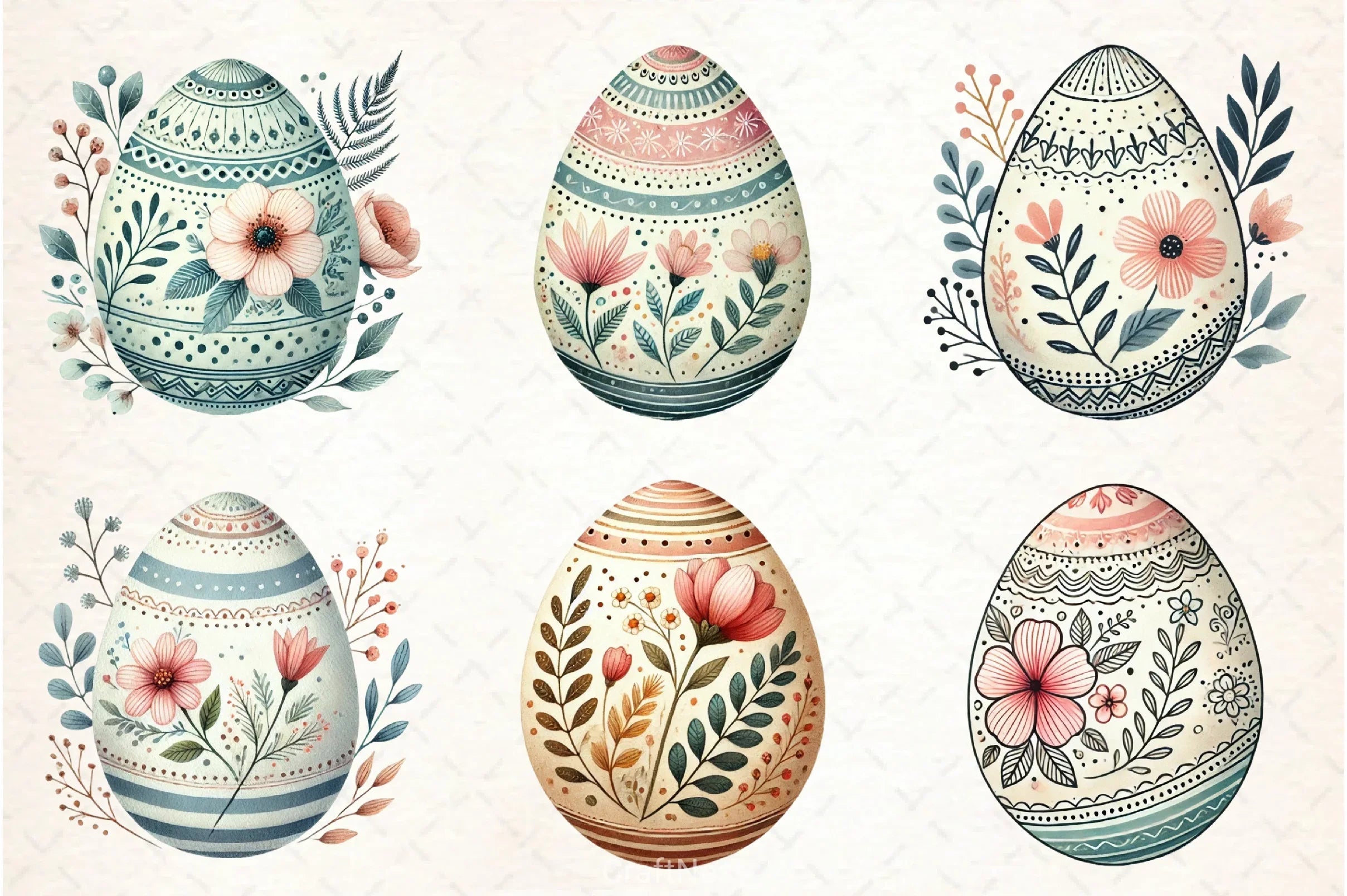 Easter Egg Clipart Bundle 2 - CraftNest - Digital Crafting and Art
