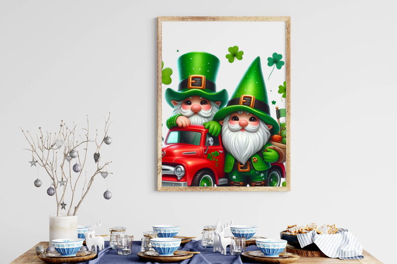 St Patricks Day Gnome Truck Clipart Bundle - CraftNest - Digital Crafting and Art