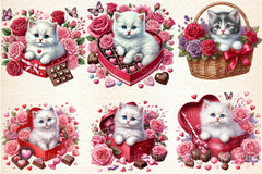 Cute Kittens & Cats Valentine's Day Clipart Bundle - CraftNest - Digital Crafting and Art