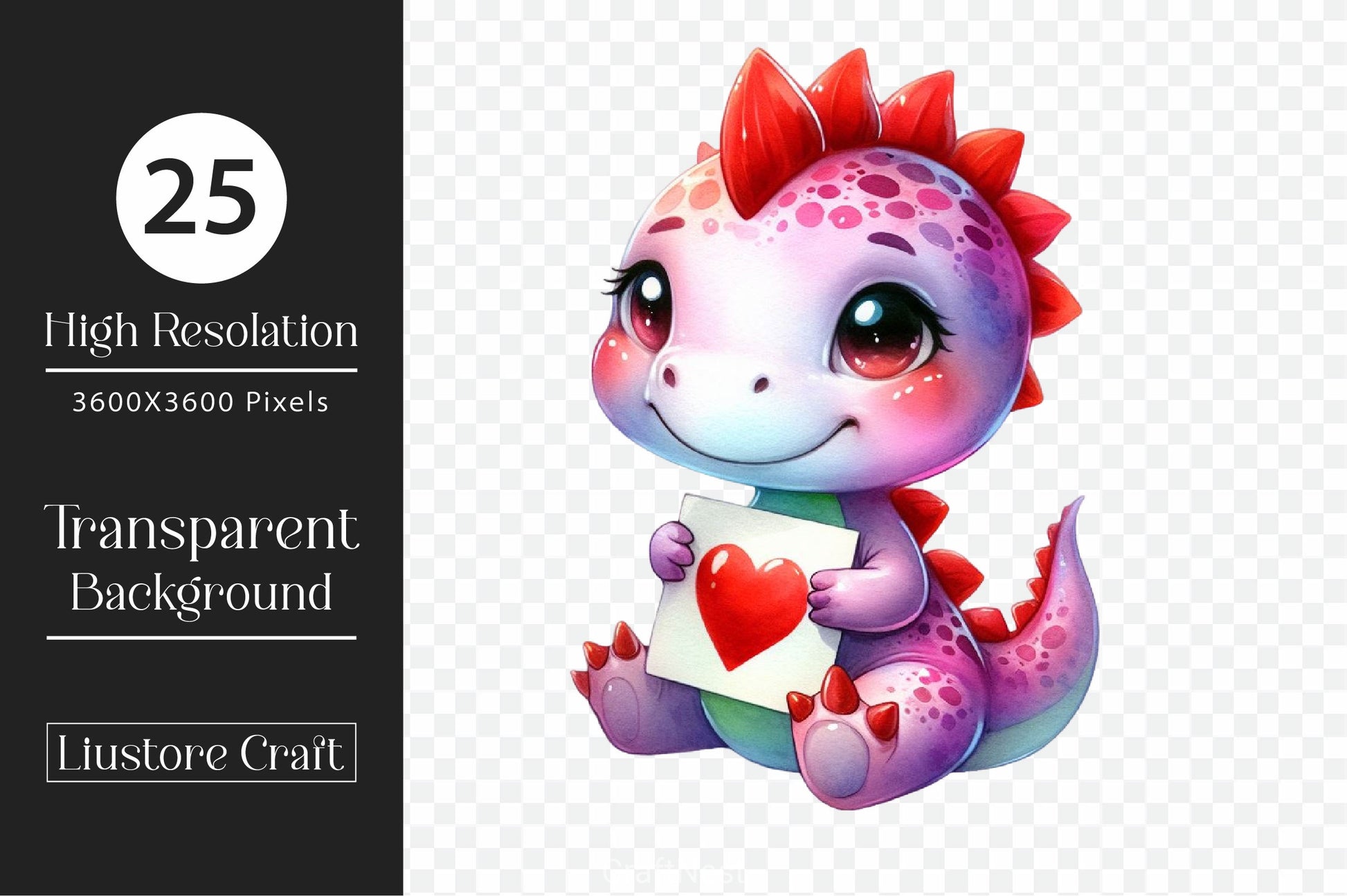 Valentine Cute Dragon Clipart Bundle - CraftNest - Digital Crafting and Art