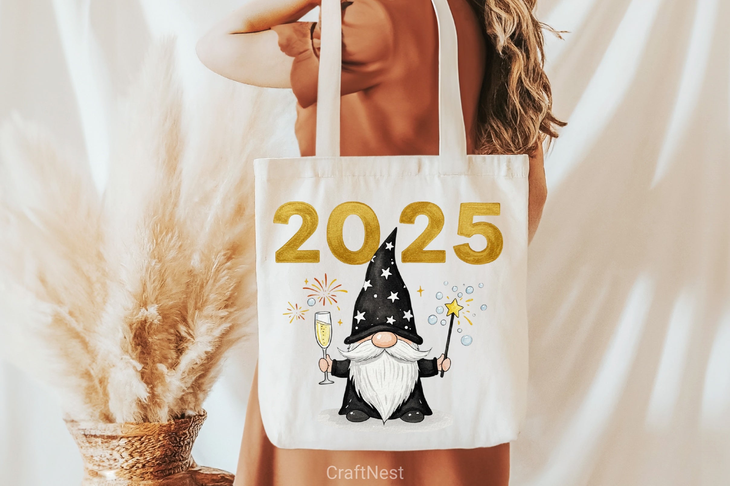 New Year Gnomes 2025 Clipart Bundle 2 - CraftNest - Digital Crafting and Art