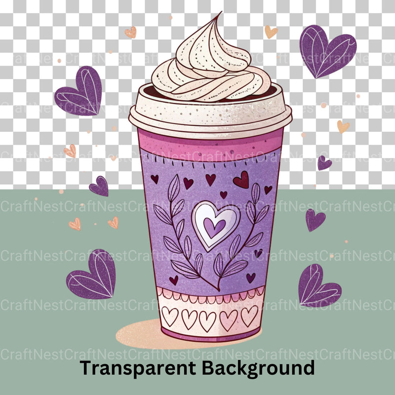 Valentines Day Coffee Clipart Bundle - CraftNest - Digital Crafting and Art