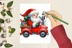 Driver Santa Clipart Bundle - CraftNest - Digital Crafting and Art