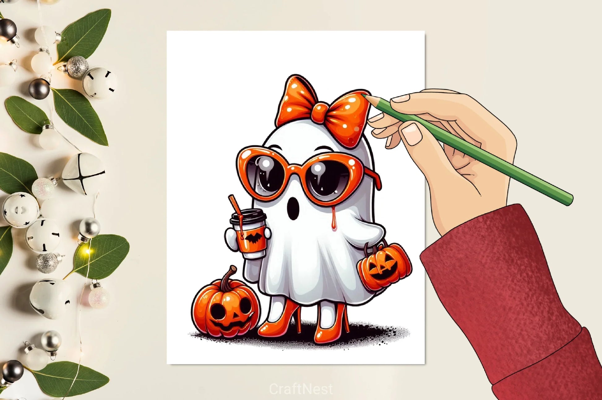 Cute Ghost Halloween Clipart Bundle 1 - CraftNest - Digital Crafting and Art
