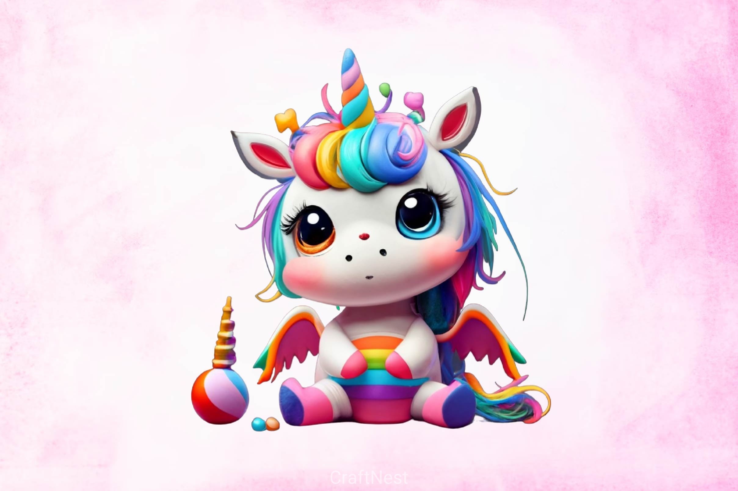Cute Unicorn Baby Clipart Bundle - CraftNest - Digital Crafting and Art