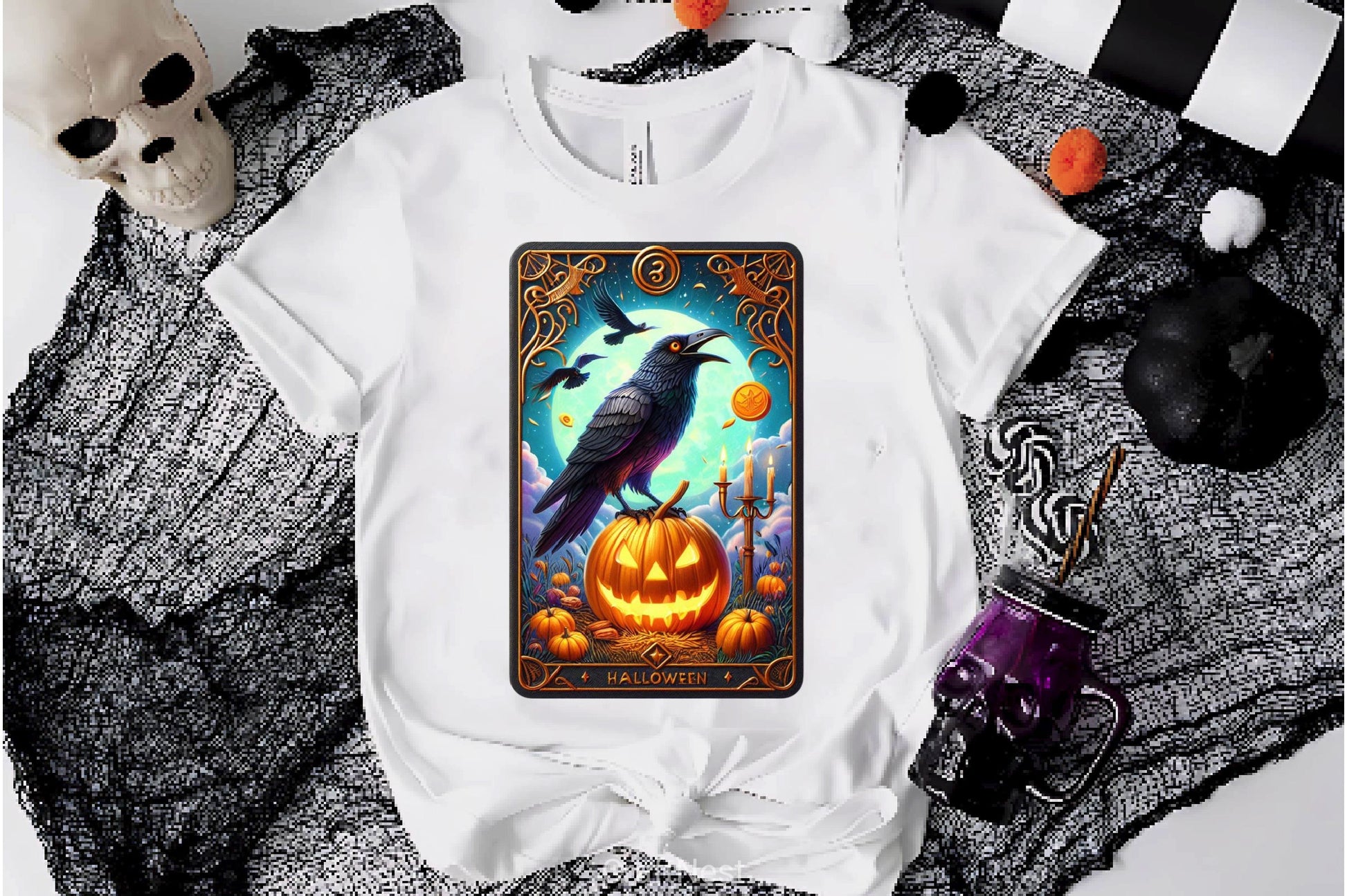 Raven Bird Tarot Card Clipart Bundle 21 - CraftNest - Digital Crafting and Art