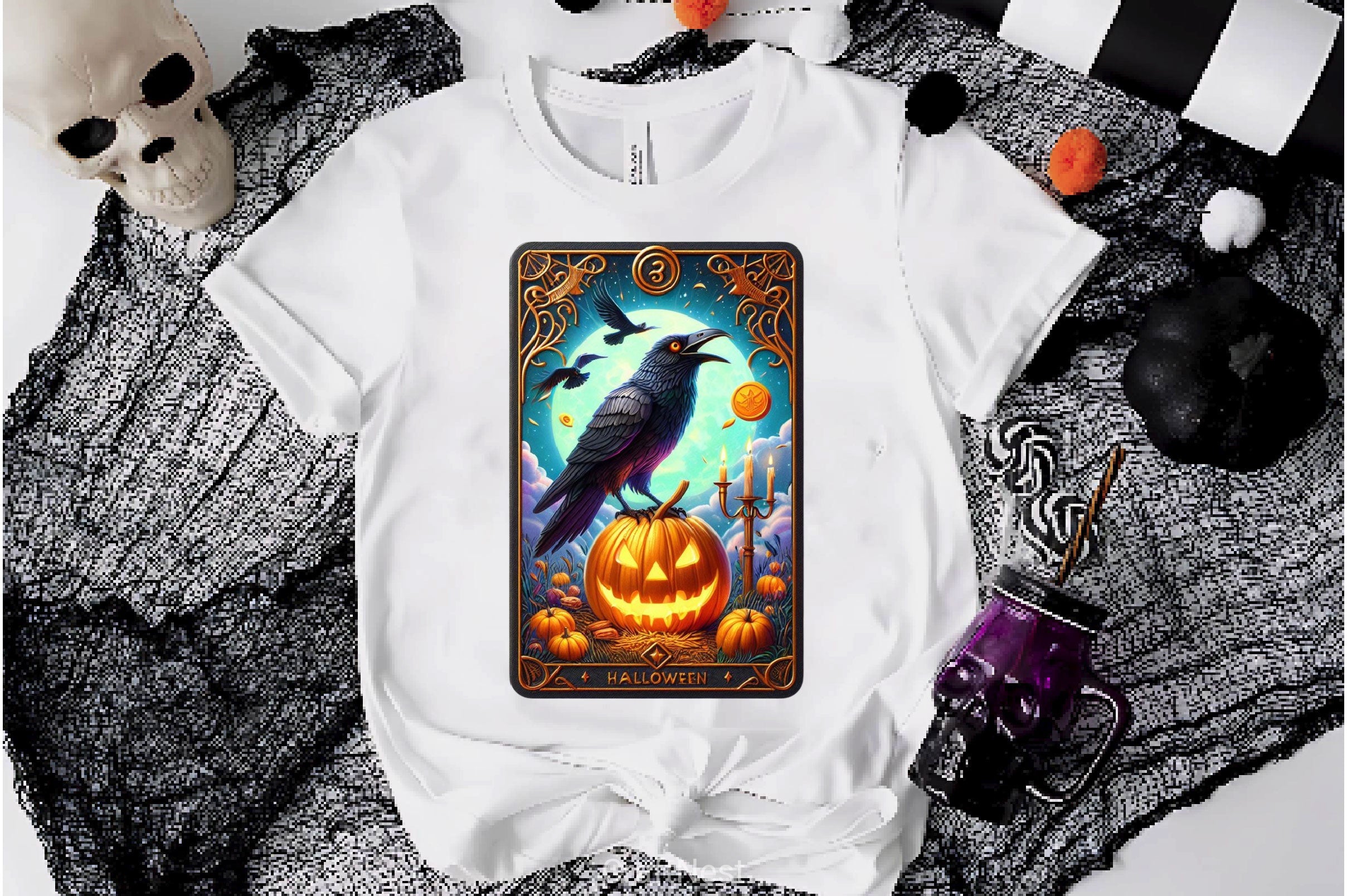 Raven Bird Tarot Card Clipart Bundle 21 - CraftNest - Digital Crafting and Art