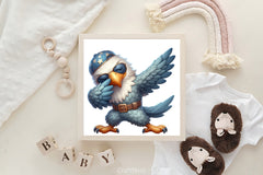 Cute Dabbing Eagle Clipart Bundle - CraftNest - Digital Crafting and Art