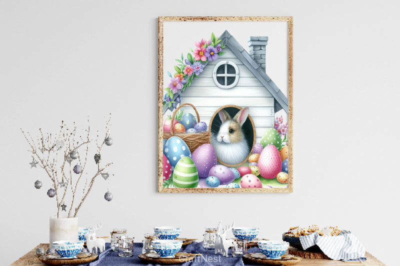 Easter Bunny House Clipart Bundle - CraftNest - Digital Crafting and Art