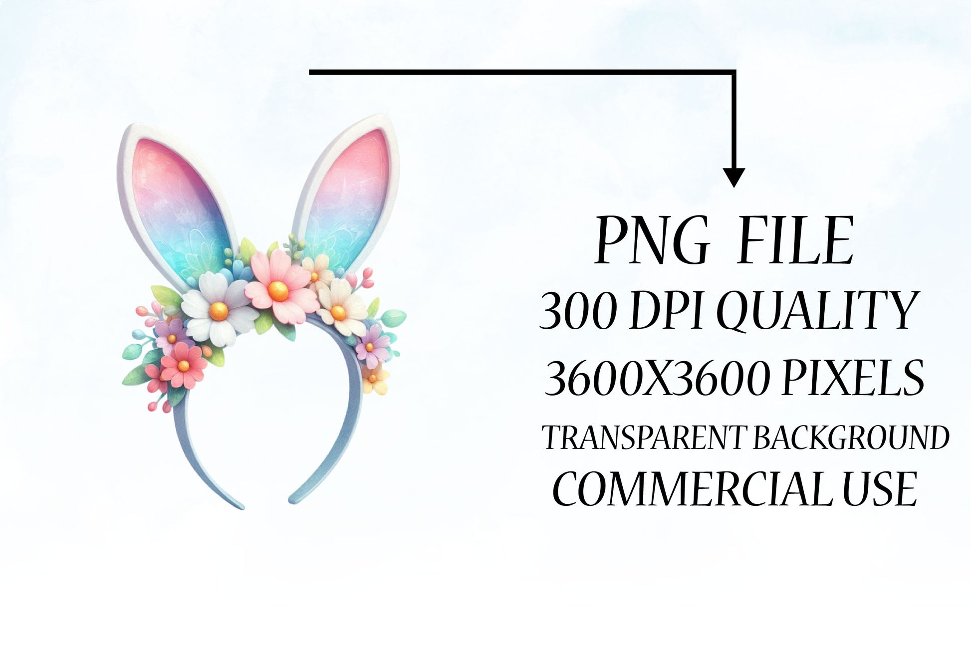 Bunny Headband Clipart Bundle - CraftNest - Digital Crafting and Art