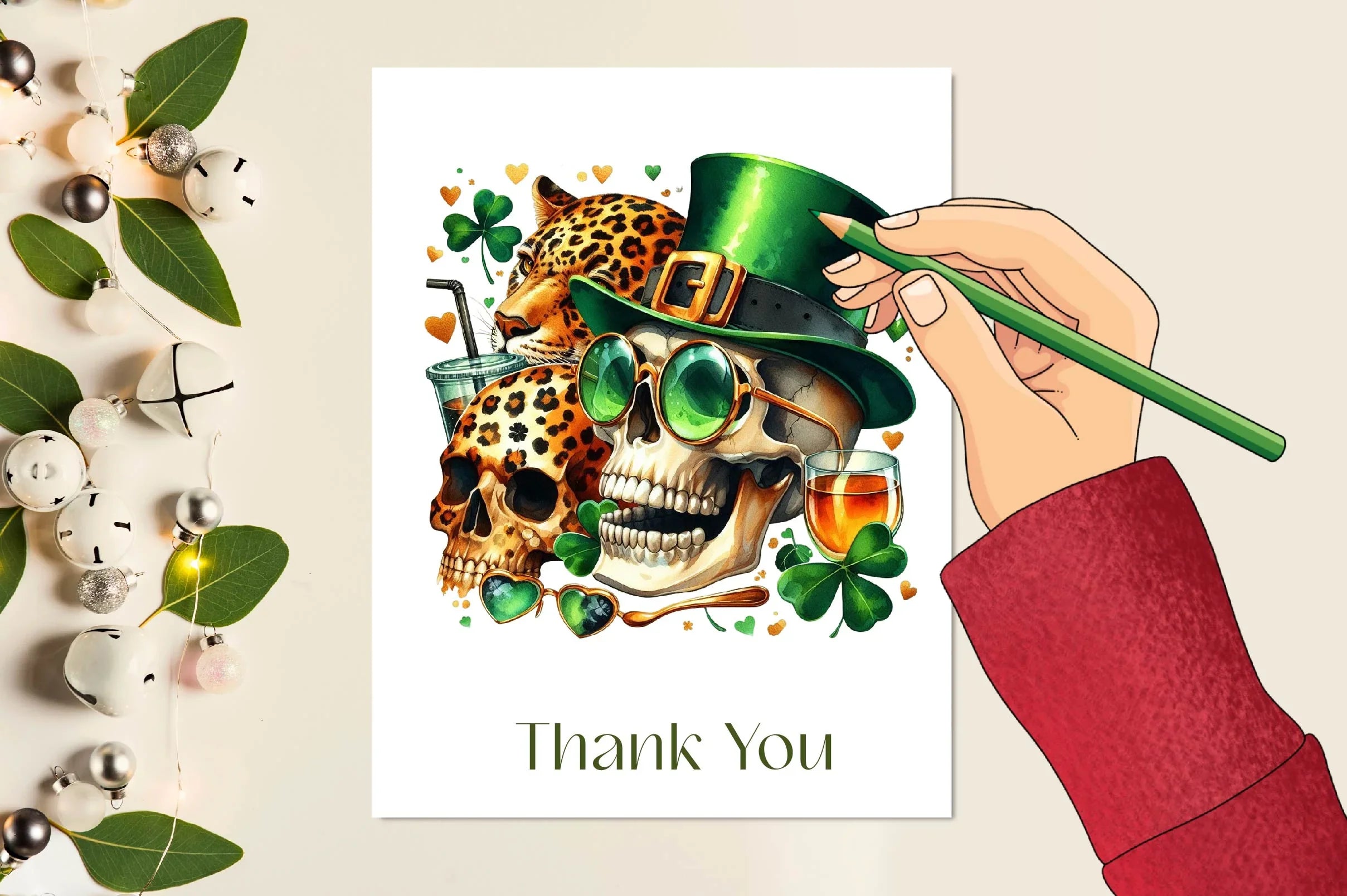 1 St Patricks Skull Clipart Bundle - CraftNest - Digital Crafting and Art