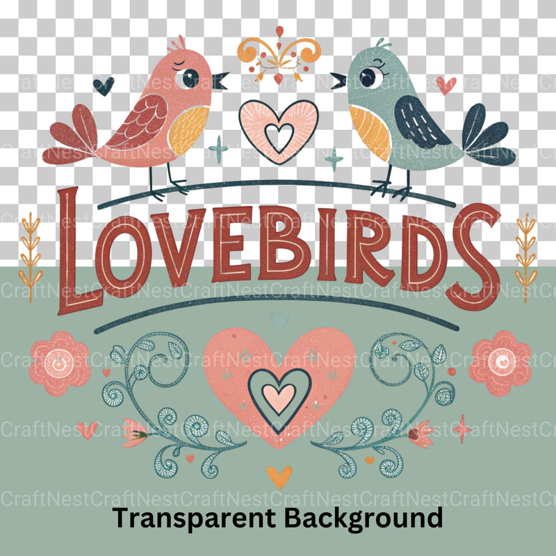 Retro Love Words Clipart Bundle - CraftNest - Digital Crafting and Art