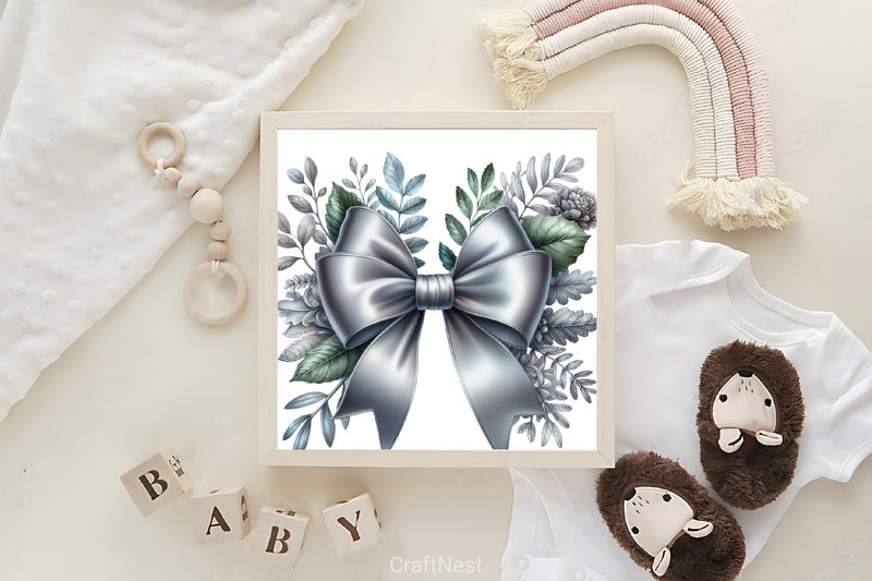 Bow & Silver Clipart Bundle - CraftNest - Digital Crafting and Art