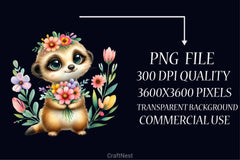 Mother's Day Meerkat Clipart Bundle - CraftNest - Digital Crafting and Art