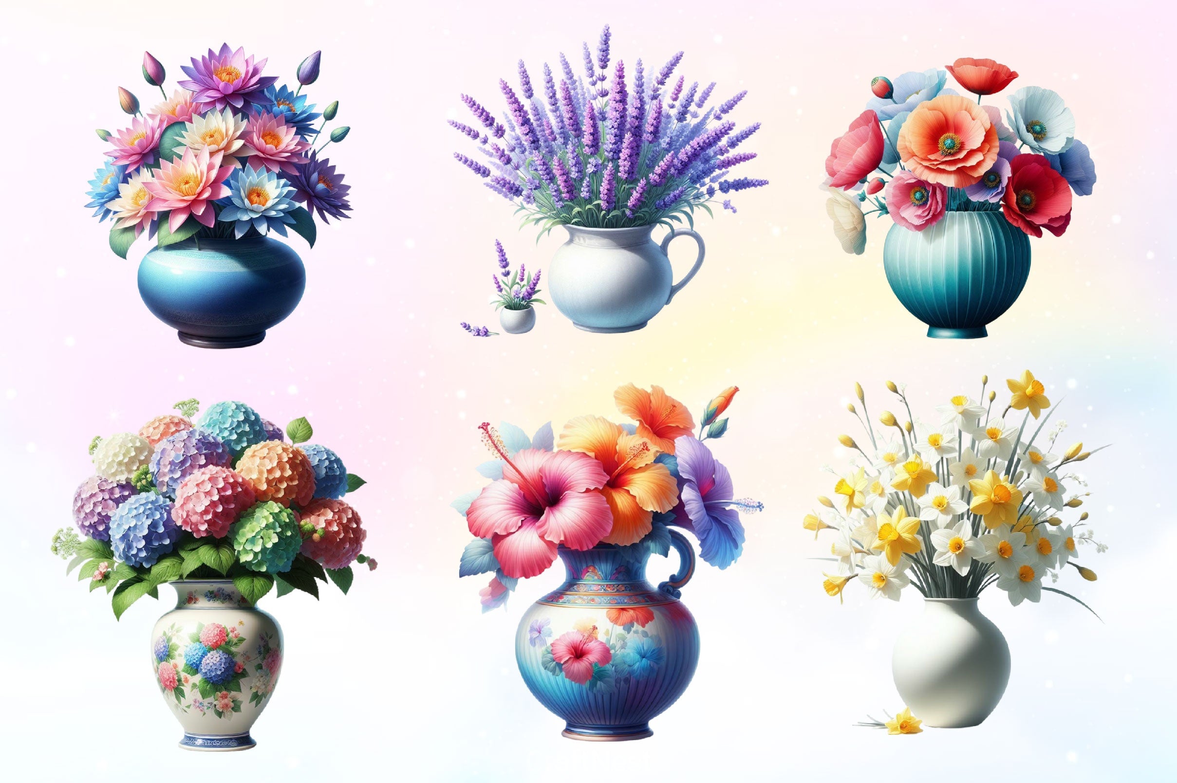 Beautiful Flowers Vase Clipart Bundle - CraftNest - Digital Crafting and Art