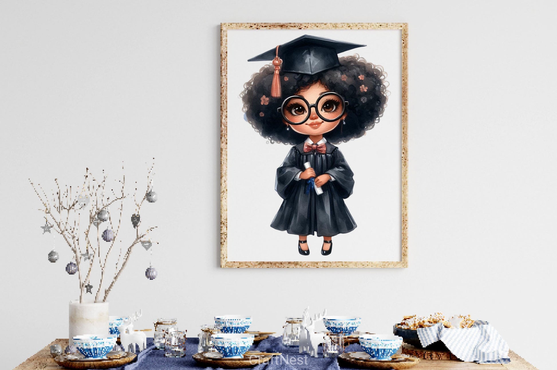 Funny Girl Afro Graduation Clipart Bundle - CraftNest - Digital Crafting and Art