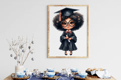 Funny Girl Afro Graduation Clipart Bundle - CraftNest - Digital Crafting and Art