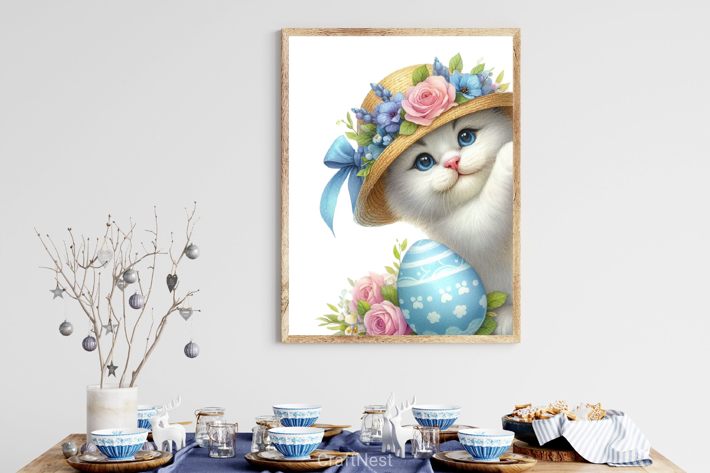 Easter Cat Peeking Clipart Bundle - CraftNest - Digital Crafting and Art