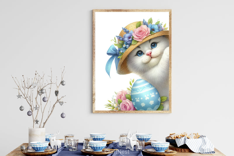 Easter Cat Peeking Clipart Bundle - CraftNest - Digital Crafting and Art