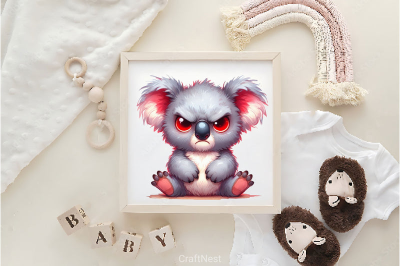 Funny Grumpy Koala Clipart Bundle - CraftNest - Digital Crafting and Art