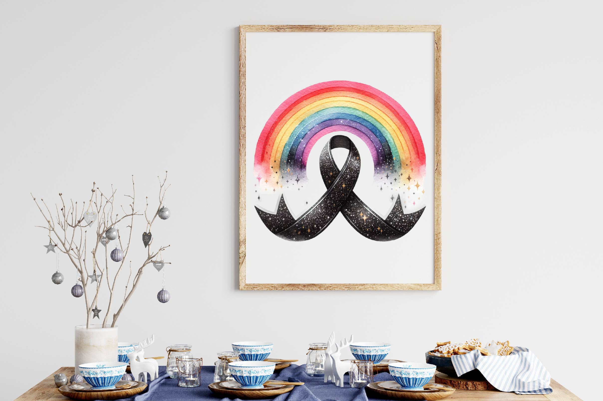 Watercolour Rainbow Ribbon Clipart Bundle - CraftNest - Digital Crafting and Art