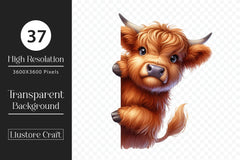 Funny Animals Peeking Around Corner Clipart Bundle 4 - CraftNest - Digital Crafting and Art