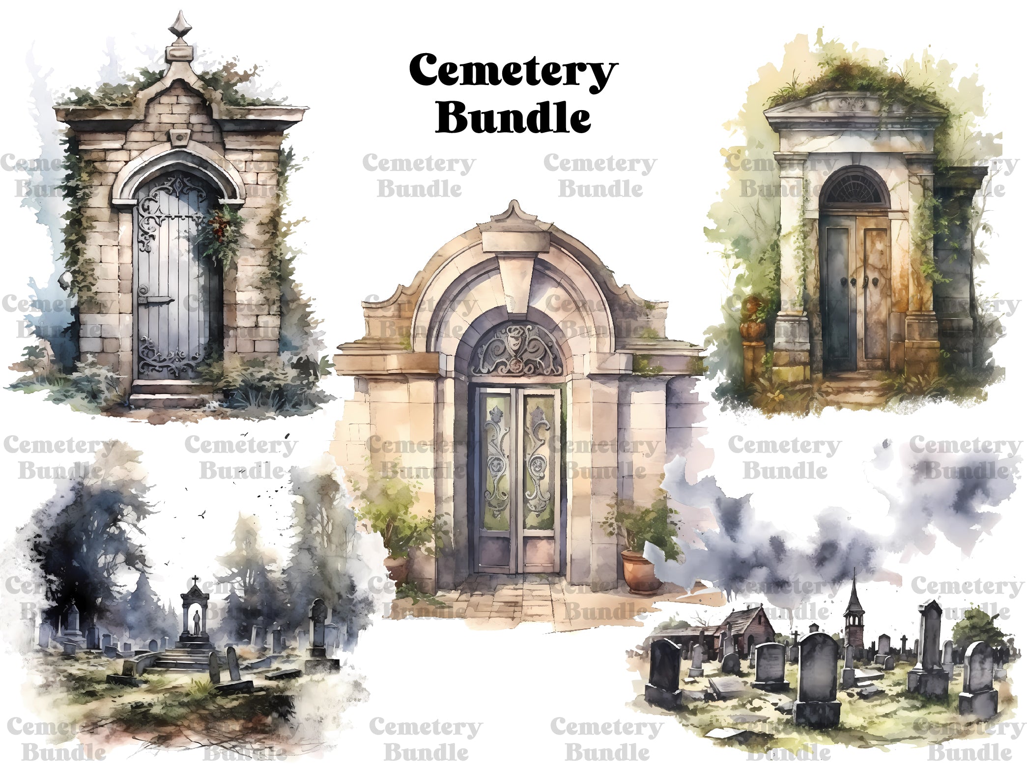 Cemetery Clipart - CraftNest