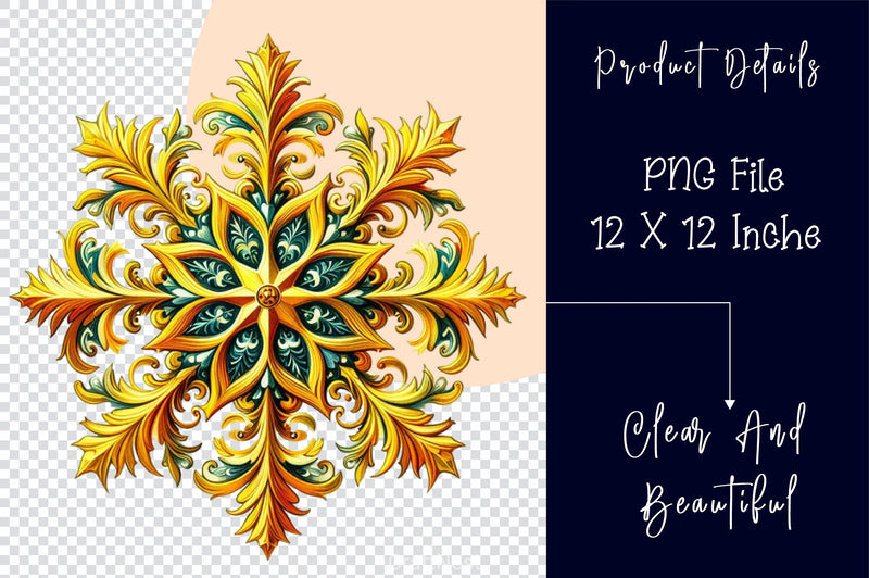 Snowflake Clipart Bundlec 3 - CraftNest - Digital Crafting and Art