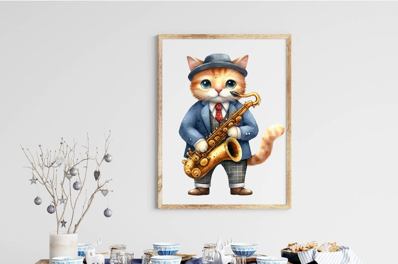 Animal Saxophone Guy Clipart Bundle - CraftNest - Digital Crafting and Art