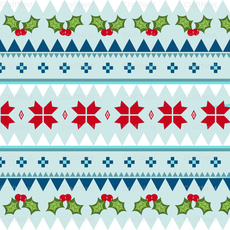 Christmas Nordic Seamless Digital Paper 2 - CraftNest - Digital Crafting and Art