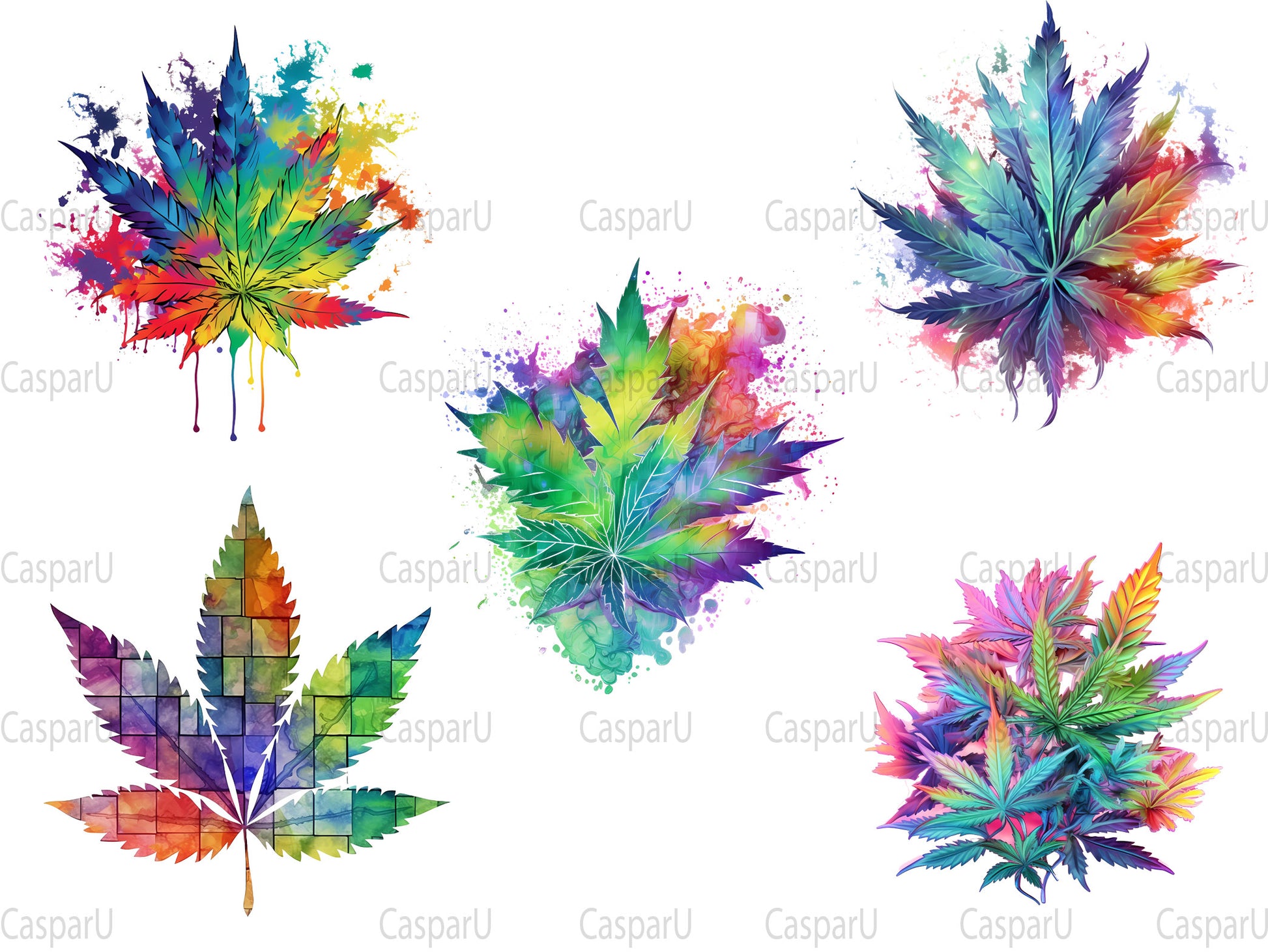 Vivid Cannabis Clipart - CraftNest