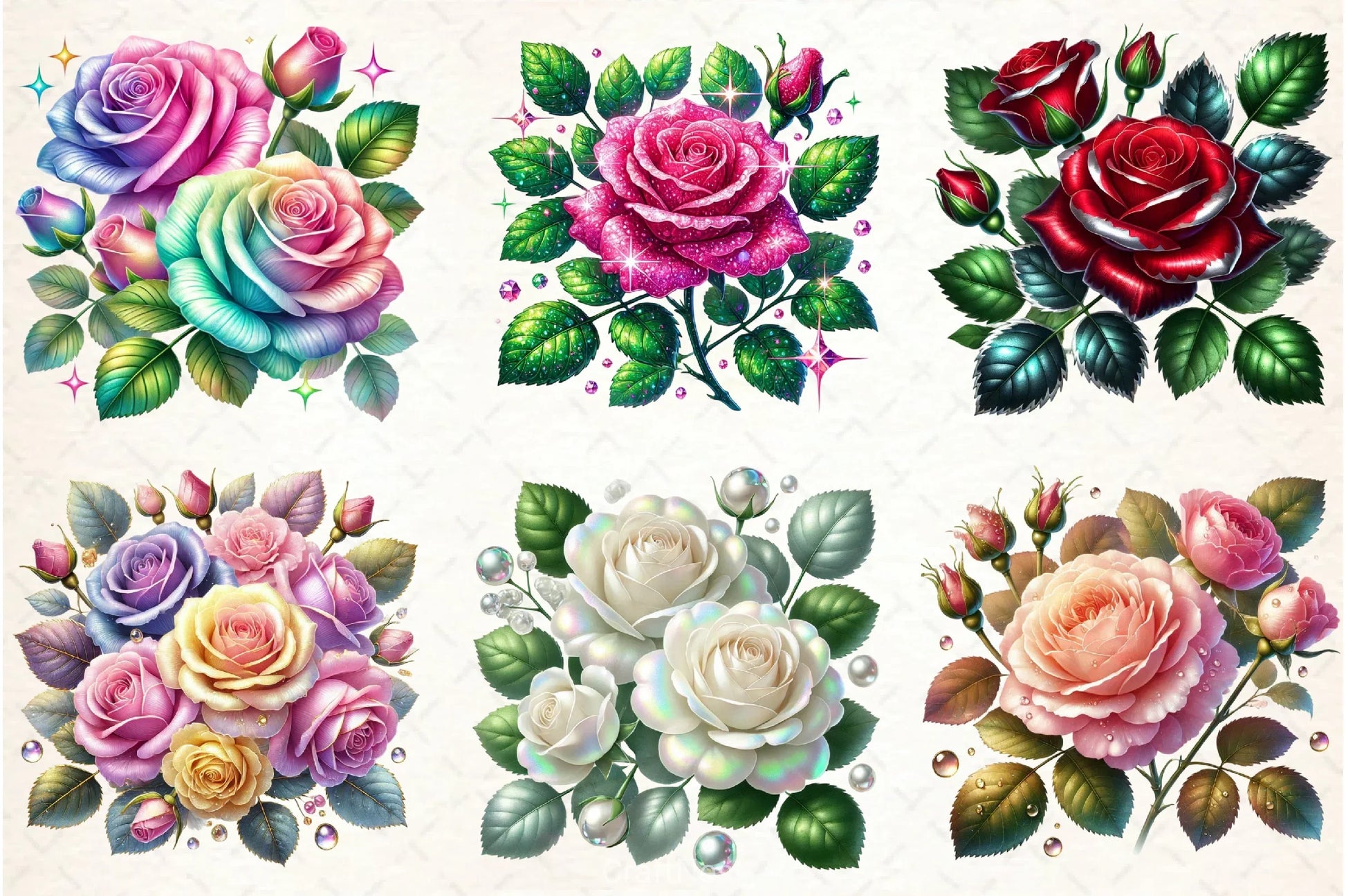 Spring Rose Flower Clipart Bundle 2 - CraftNest - Digital Crafting and Art