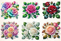 Spring Rose Flower Clipart Bundle 2 - CraftNest - Digital Crafting and Art