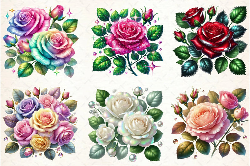 Spring Rose Flower Clipart Bundle 2 - CraftNest - Digital Crafting and Art