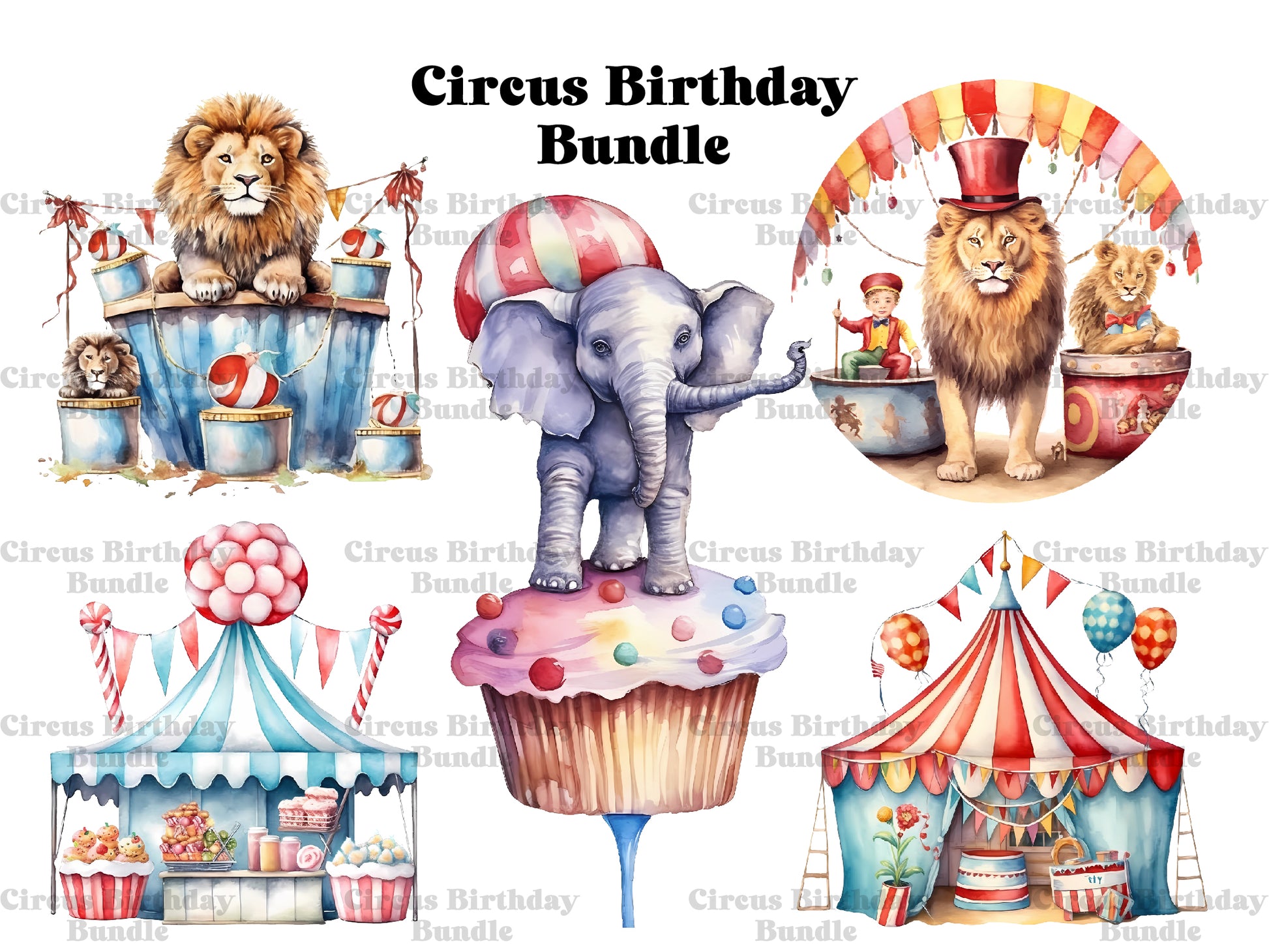 Circus Birthday Clipart - CraftNest