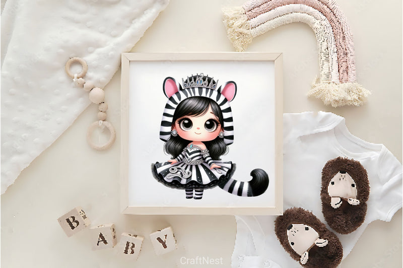 Animals Little Princess Clipart Bundle - CraftNest - Digital Crafting and Art