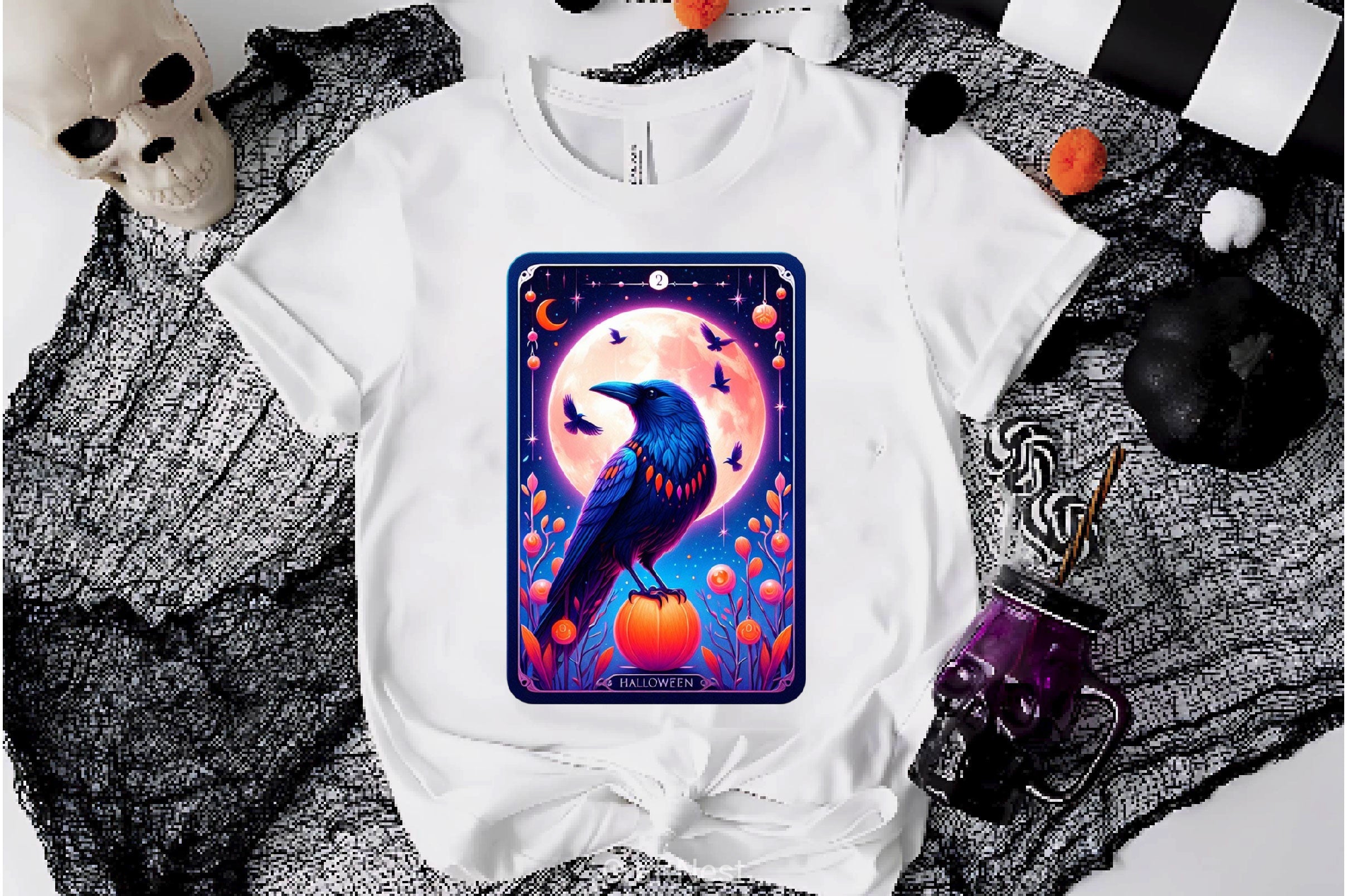 Raven Bird Tarot Card Clipart Bundle 1 - CraftNest - Digital Crafting and Art