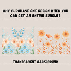 Seamless Flower Border Clipart Bundle - CraftNest - Digital Crafting and Art