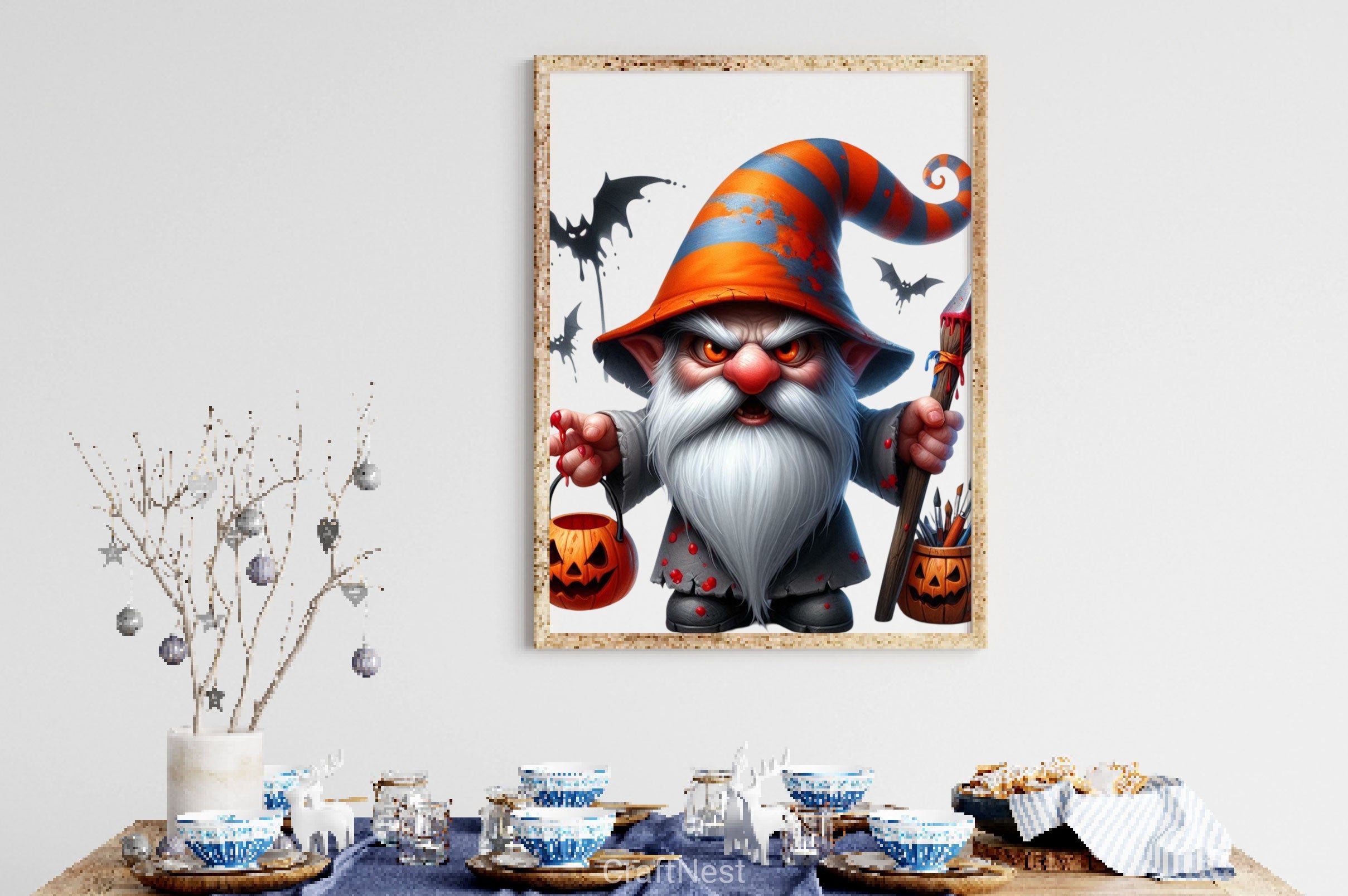 Halloween Scary Gnome Clipart Bundle 2 - CraftNest - Digital Crafting and Art