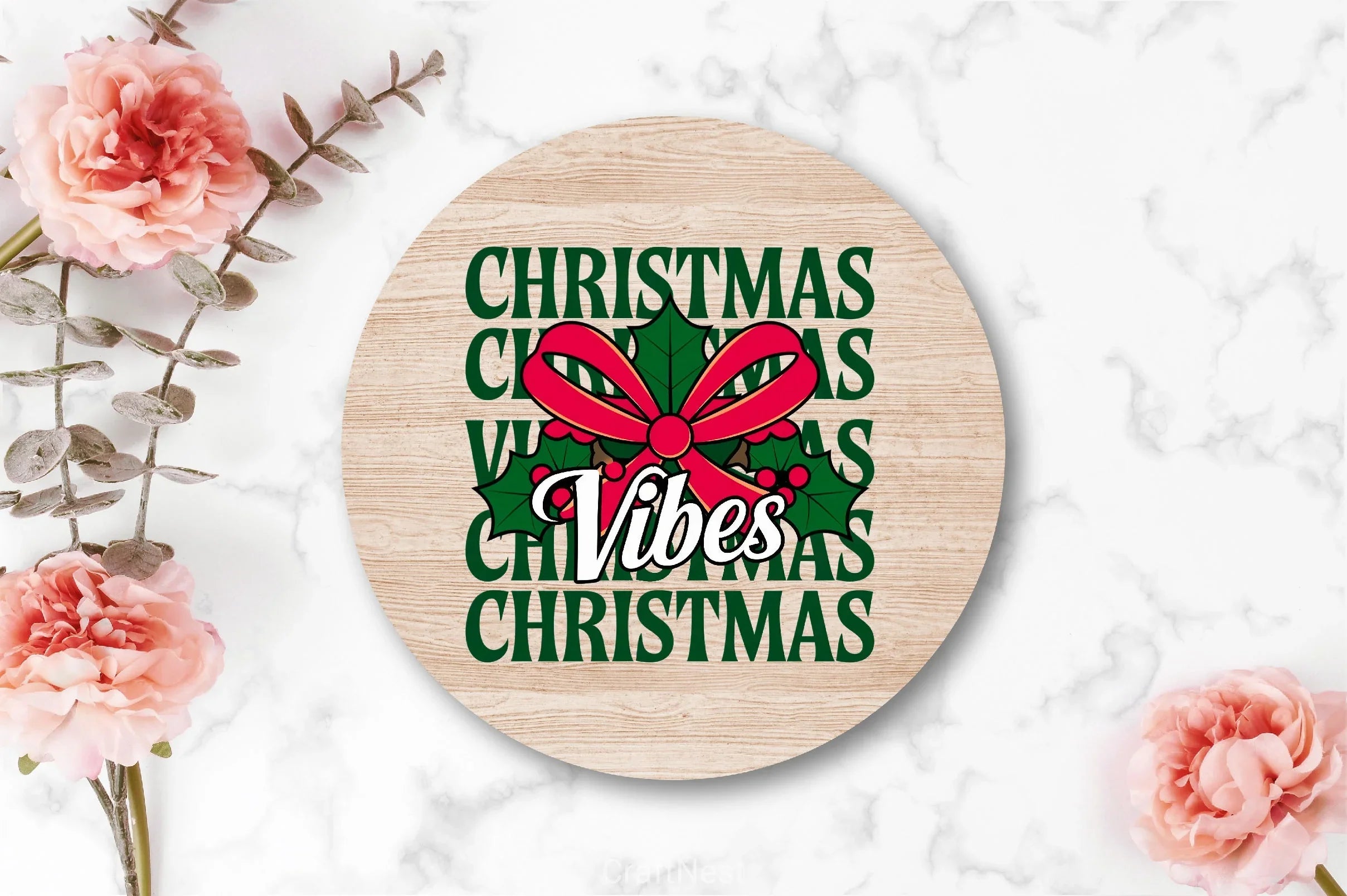 Vintage Christmas Christmas Vibes Clipart Bundle - CraftNest - Digital Crafting and Art