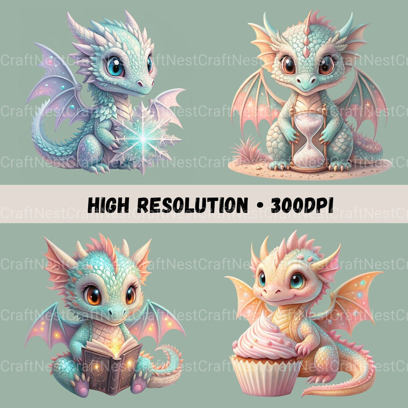 Dragon Babies Clipart Bundle - CraftNest - Digital Crafting and Art