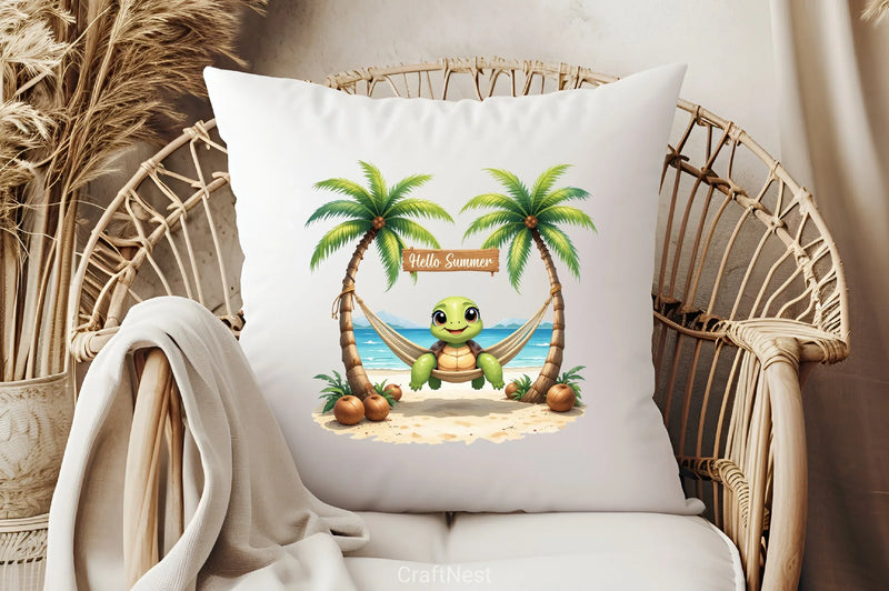 Summer Turtle Clipart Bundle - CraftNest - Digital Crafting and Art