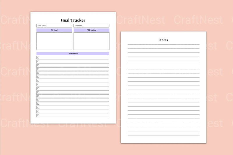 Goal Tracker Tool - CraftNest - Digital Crafting and Art