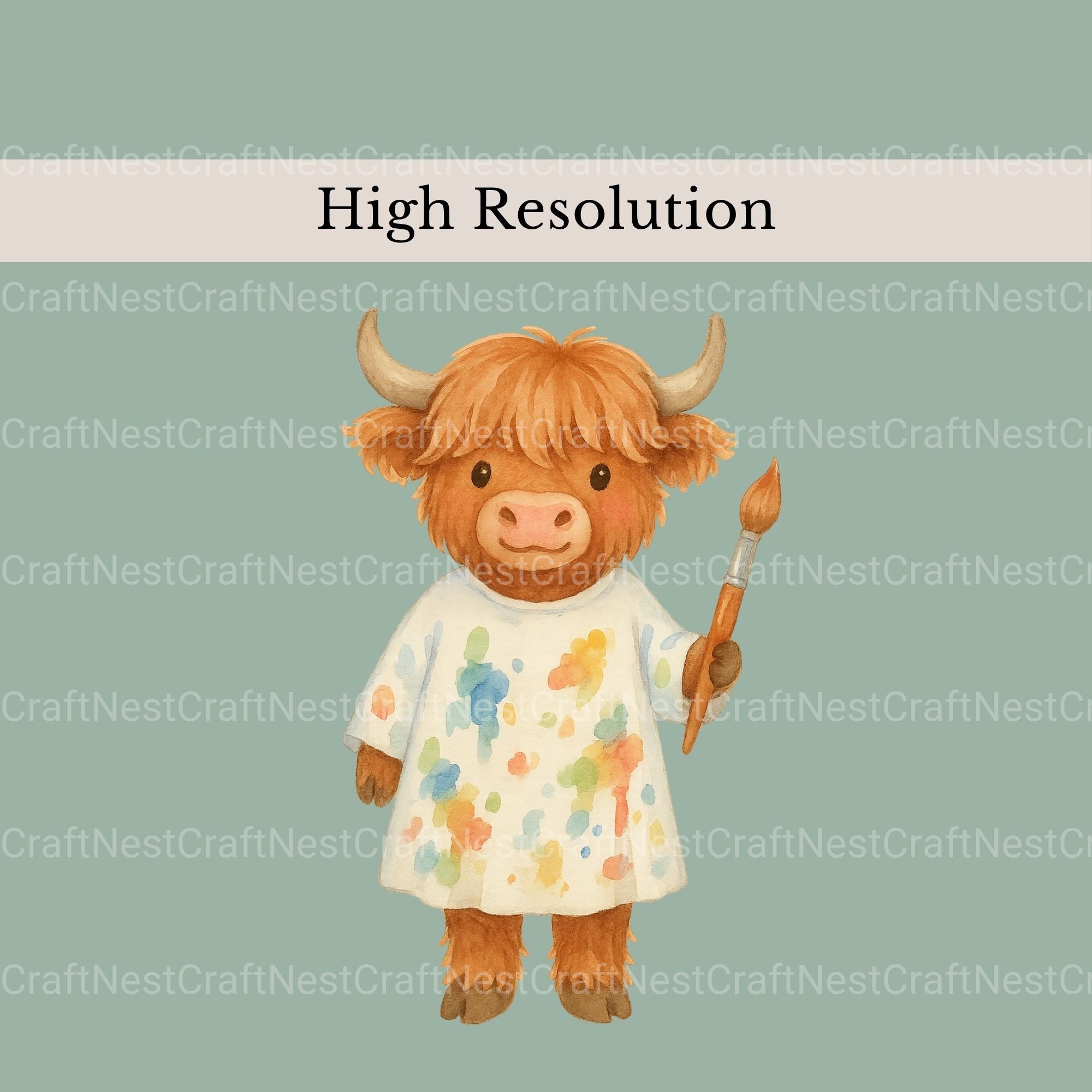 Highland Cows 1 Clipart Bundle - CraftNest - Digital Crafting and Art