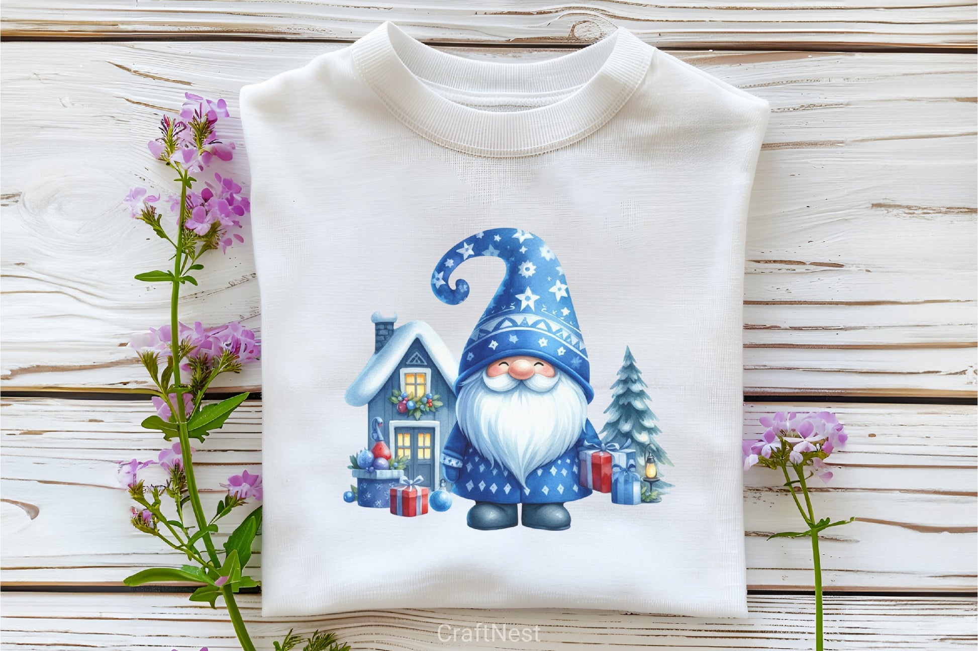 Blue Christmas Gnomes Clipart Bundle - CraftNest - Digital Crafting and Art