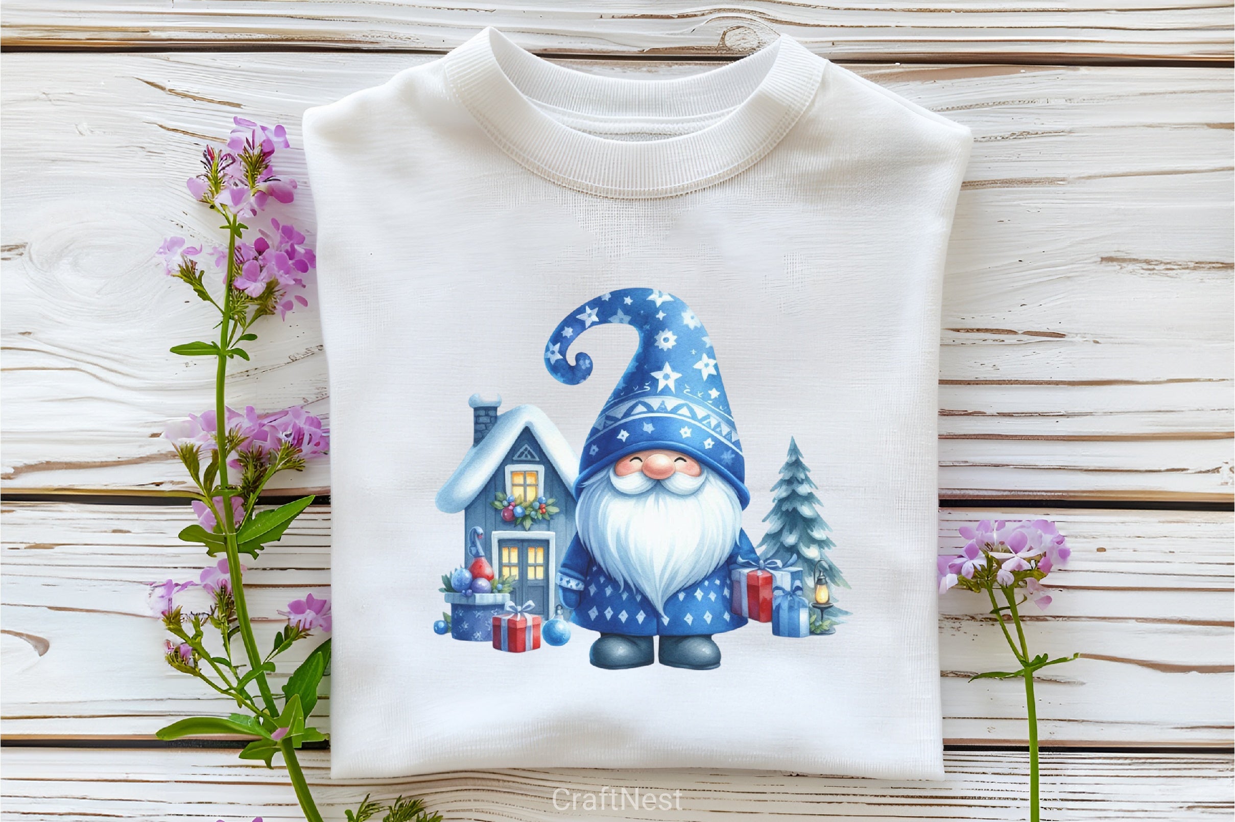 Blue Christmas Gnomes Clipart Bundle - CraftNest - Digital Crafting and Art