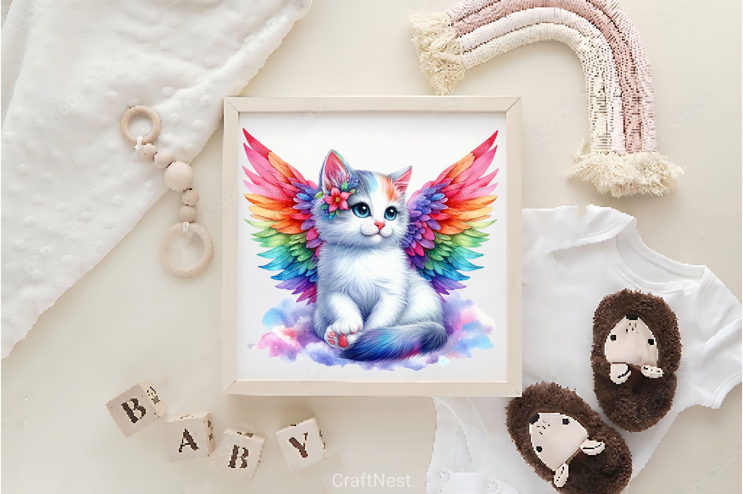 Cat With Angel Wings Clipart Bundle - CraftNest - Digital Crafting and Art