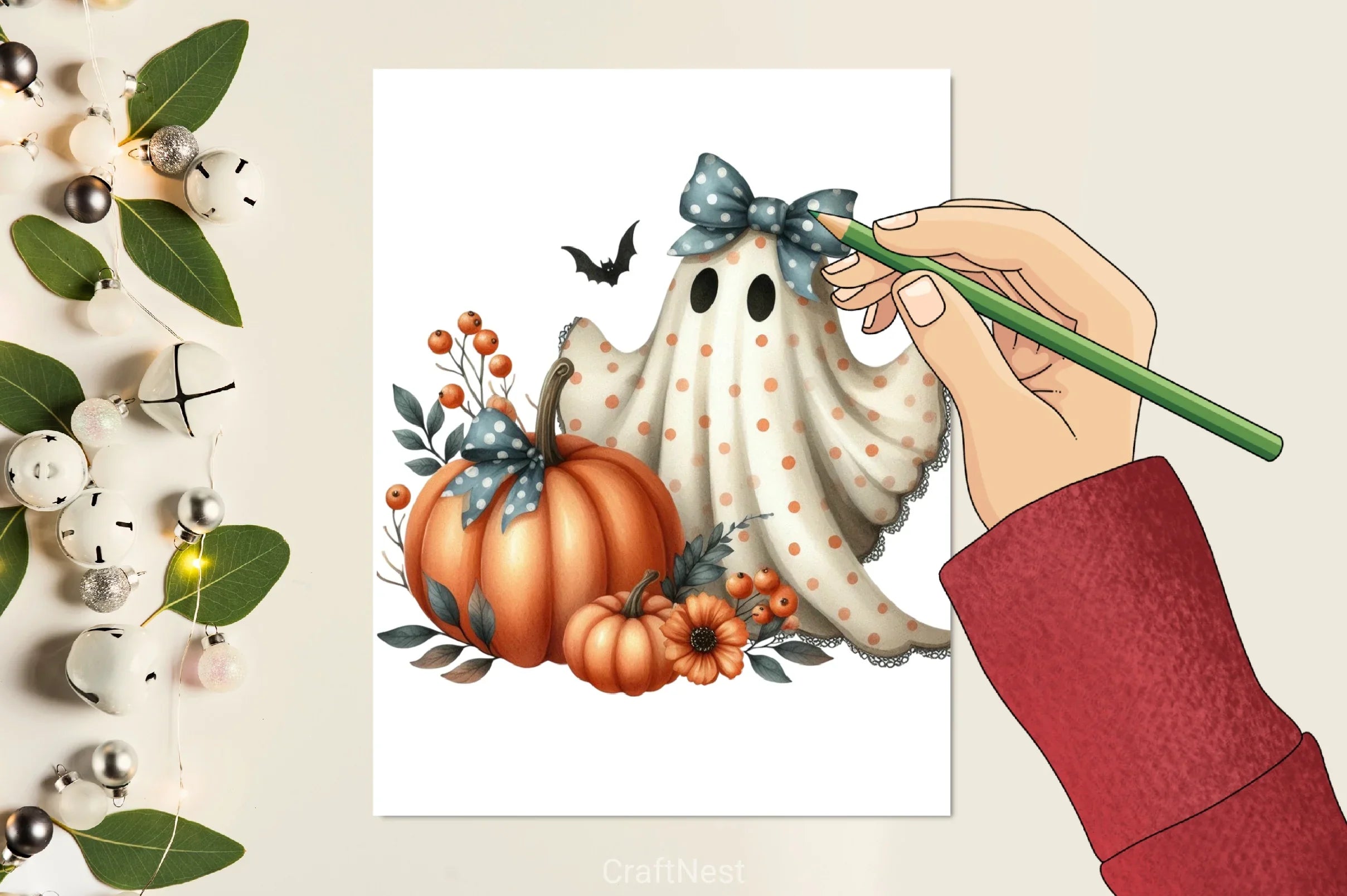 Halloween Ghost & Pumpkin Clipart Bundle 2 - CraftNest - Digital Crafting and Art