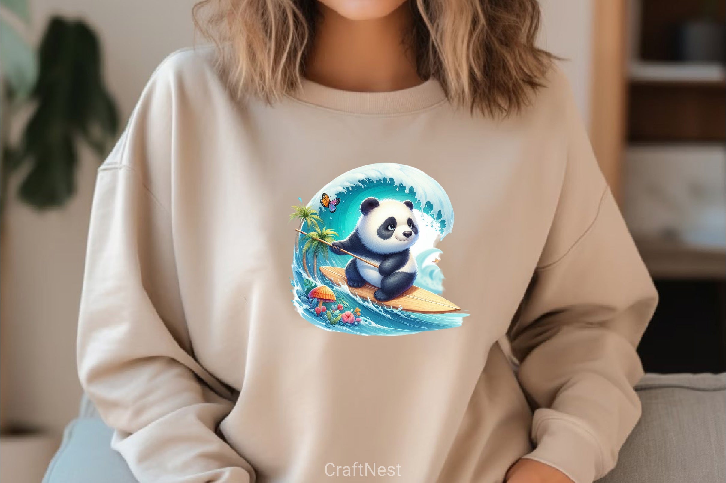 Cute Animals Surfing Clipart Bundle - CraftNest - Digital Crafting and Art